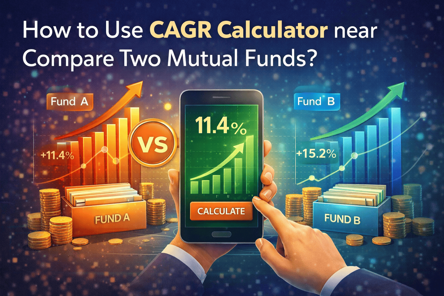 How to Use  CAGR Calculator near Compare Two Mutual Funds?